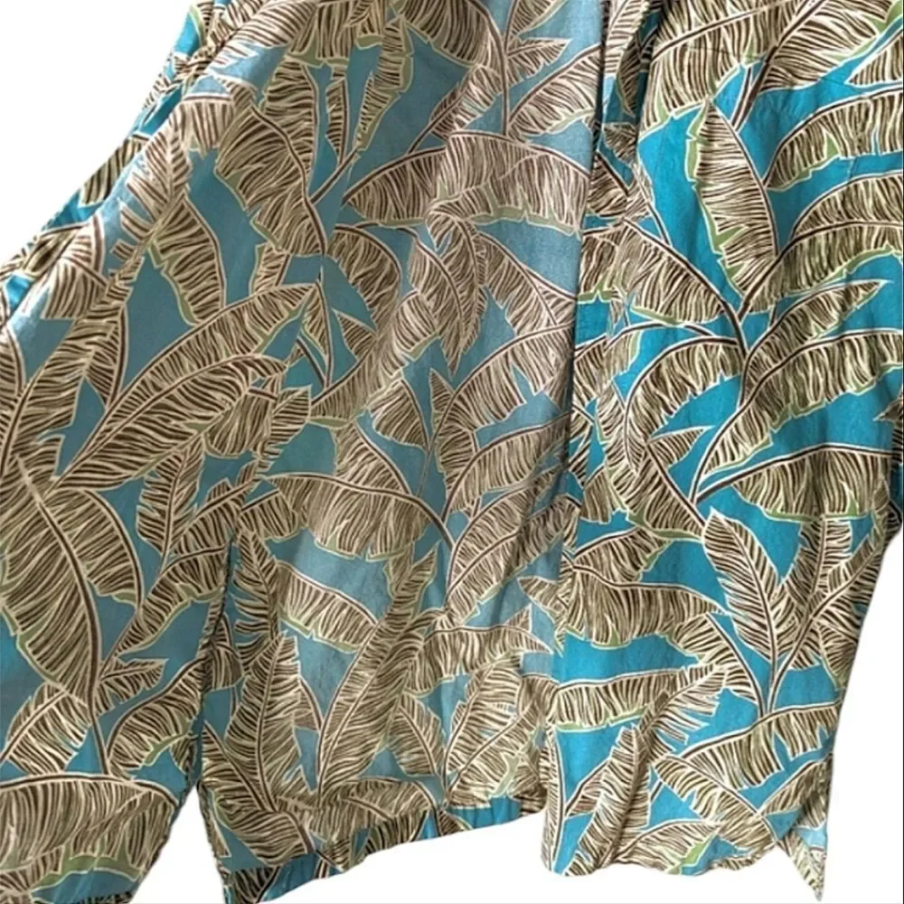Cooke Street Honolulu Hawaiian Button Down Shirt Sleeve Shirt size M